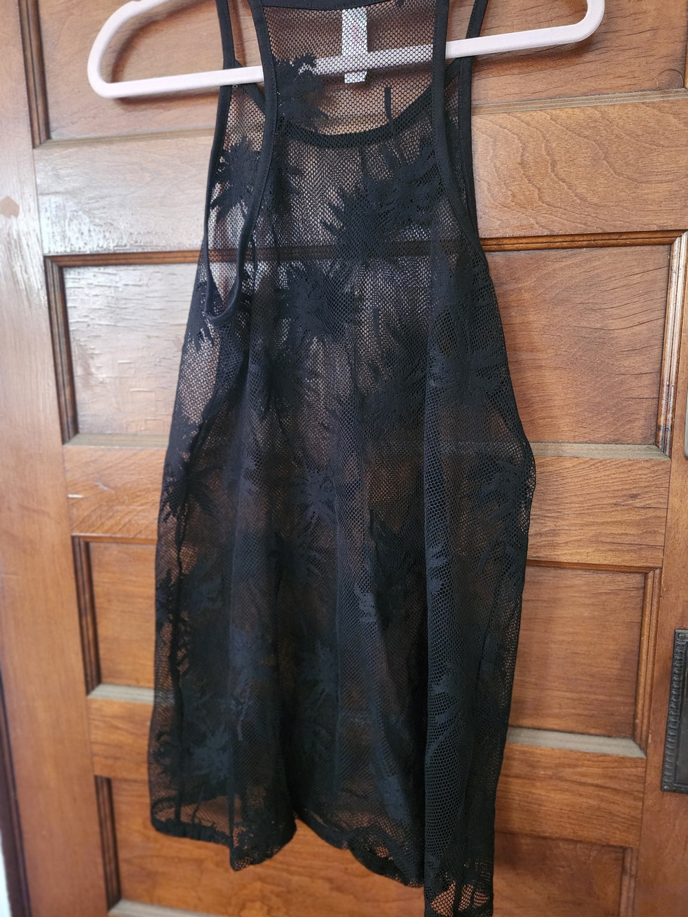 Black Sheer Lace Mesh Cover-up